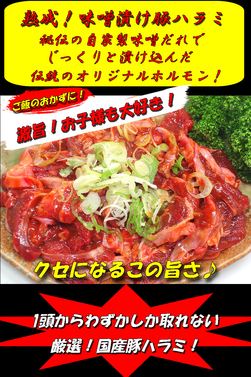 熟成！味噌漬け豚ハラミ300ｇ